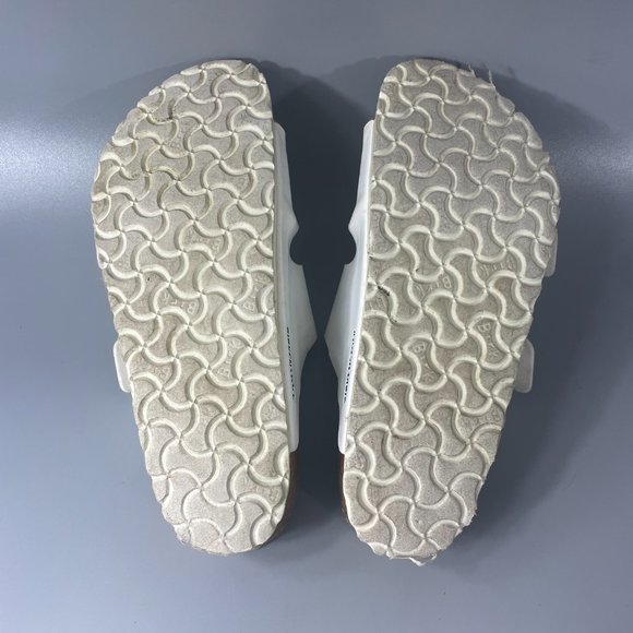 Birkenstock White Leather Arizona Birko-Flor, Size 40 main image 4